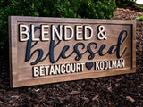 Blessed Blended Family Name Sign