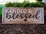 Blessed Blended Family Name Sign