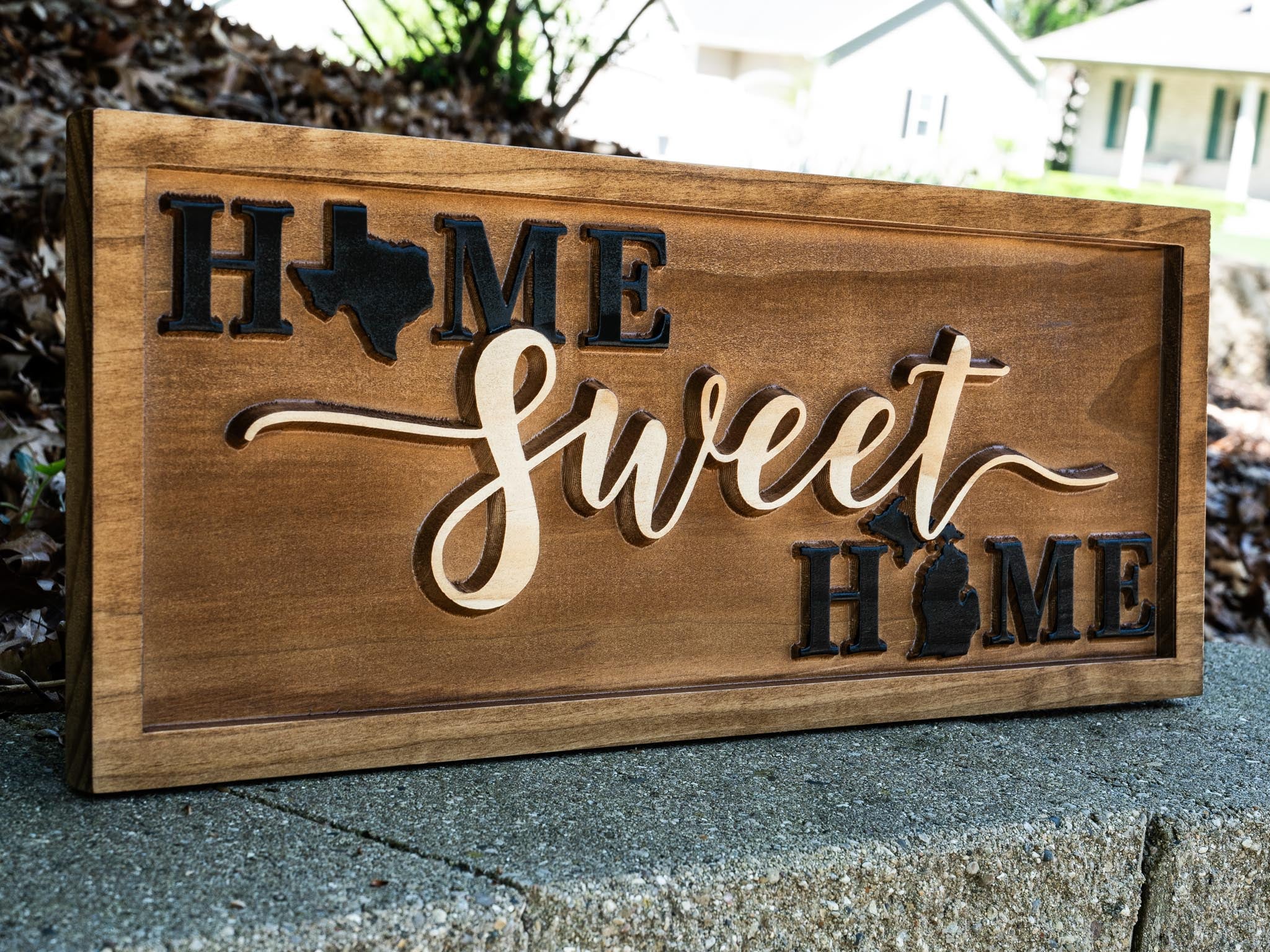 Home Sweet Home Sign | 3 Piece store Set | Wood Letters | Gather Sign