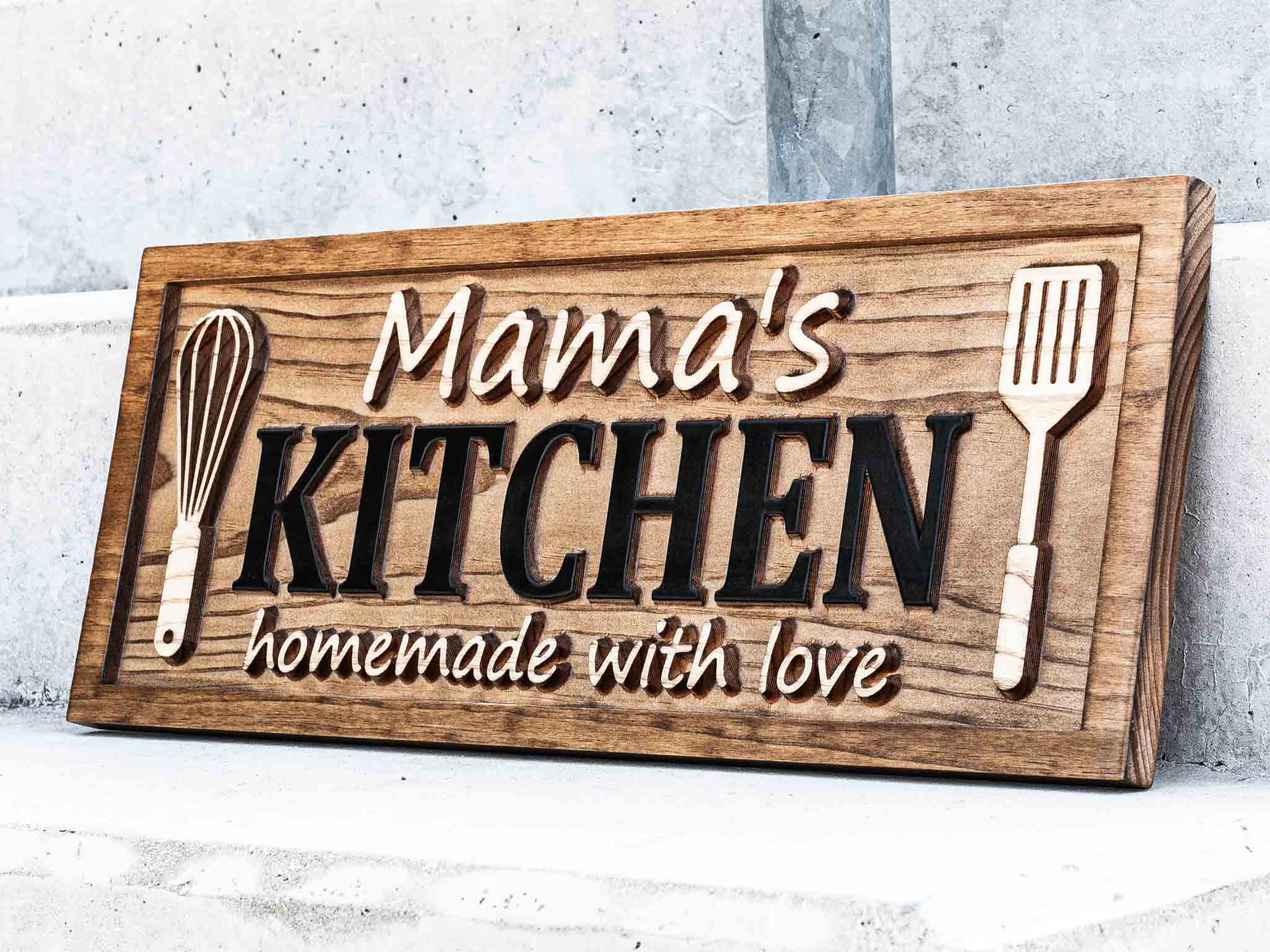 Custom Kitchen Name Sign   Mama SKitchen 2 