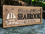 Custom Name Sign with Sailboat