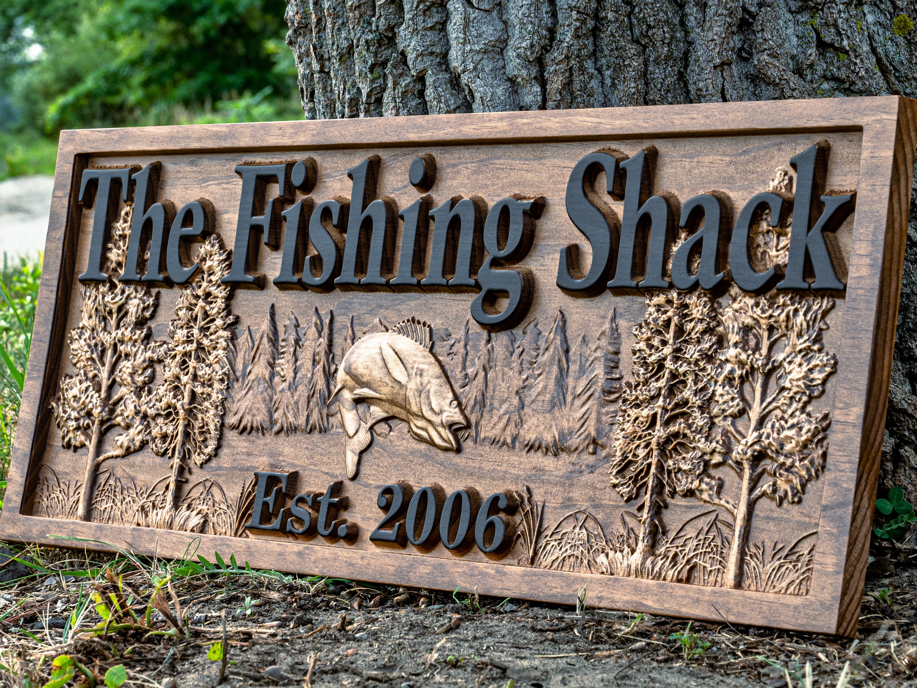 Hunting Signs & Fishing Signs, Solid Wood Signs